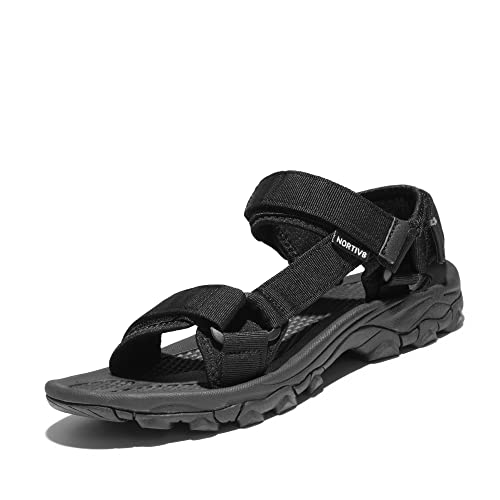 NORTIV 8 Men's Sandals Hiking Sports Lightweight Summer Water Arch Support River Open Toe Athletic Trail Outdoor Walking SandalsAll/black Size 10.5 LANGDO 2
