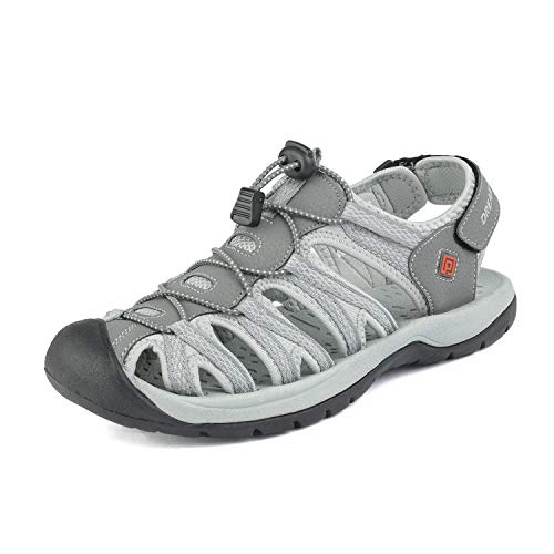 DREAM PAIRS Men's 160912-M-NEW Adventurous Summer Outdoor Sandals,Size 10.5,GREY/BLACK,160912-M-NEW