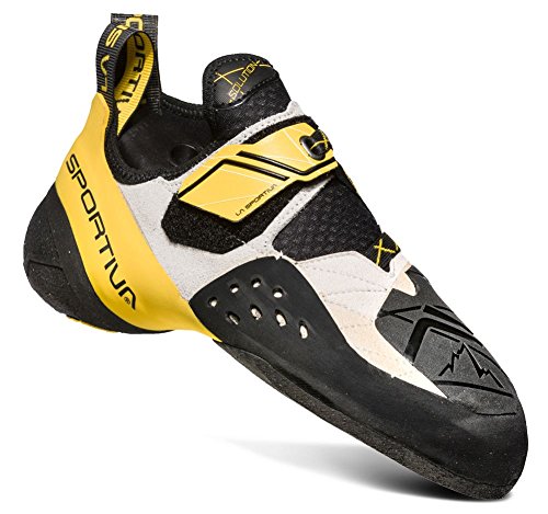 La Sportiva Men's White/Yellow Climbing Shoes, size 8.5-9