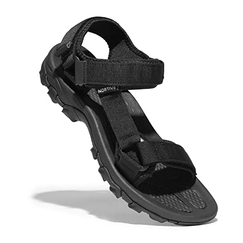NORTIV 8 Men's Sandals Hiking Sports Lightweight Summer Water Arch Support River Open Toe Athletic Trail Outdoor Walking SandalsAll/black Size 10.5 LANGDO 2