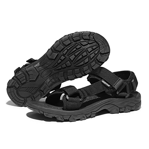 NORTIV 8 Men's Sandals Hiking Sports Lightweight Summer Water Arch Support River Open Toe Athletic Trail Outdoor Walking SandalsAll/black Size 10.5 LANGDO 2