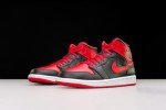 Men's Jordan Nike Air 1 Mid Shoes - Black/Red
