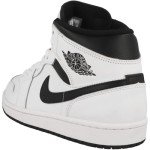 Jordan Men's 1 Mid White/Black Sports Shoes