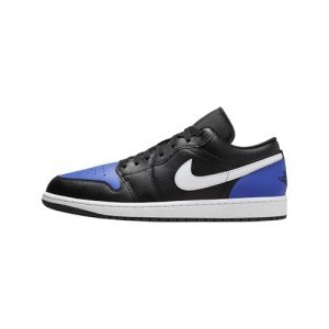 Air Jordan 1 Low Men's Shoes, Black/Game Royal, Size 9.5