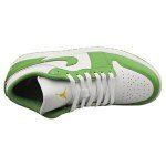 Jordan Men's 1 Low SE White/Chlorophyll Sneakers