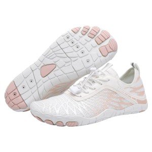 StoneLiquid Hike Footwear Barefoot Shoes, Women Men Waterproof Trail Running Healthy & Non-Slip Barefoot Shoes (White, Adult, Women, 8, Numeric Range, US Footwear Size System, 8.5, Medium)