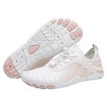 StoneLiquid Hike Footwear Barefoot Shoes, Women Men Waterproof Trail Running Healthy & Non-Slip Barefoot Shoes (White, Adult, Women, 8, Numeric Range, US Footwear Size System, 8.5, Medium)