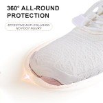 StoneLiquid Hike Footwear Barefoot Shoes, Women Men Waterproof Trail Running Healthy & Non-Slip Barefoot Shoes (White, Adult, Women, 8, Numeric Range, US Footwear Size System, 8.5, Medium)