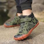 KUBUA Kids Barefoot Shoes Boys Girls Minimalist High Top Sneakers Zero Drop Splay Shoes for Sports Trekking Hiking Tennis Running Green 4 Big Kid