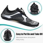 SAGUARO Women's Barefoot Water Shoes Beach Swimming Aqua Pool Surf Waterfall Hiking Quick Dry Athletic Minimalist Gym Jogging Running Walking Shoes White