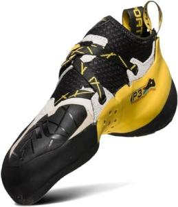 La Sportiva Men's White/Yellow Climbing Shoes, size 8.5-9