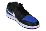 Air Jordan 1 Low Men's Shoes, Black/Game Royal, Size 9.5