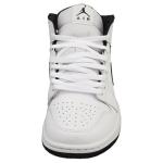 Jordan Men's 1 Mid White/Black Sports Shoes