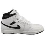 Jordan Men's 1 Mid White/Black Sports Shoes
