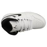 Jordan Men's 1 Mid White/Black Sports Shoes