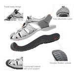 DREAM PAIRS Men's 160912-M-NEW Adventurous Summer Outdoor Sandals,Size 10.5,GREY/BLACK,160912-M-NEW