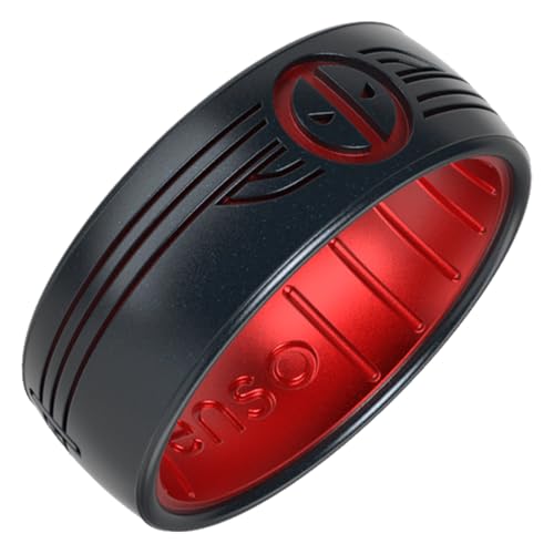 Deadpool Dualtone Silicone Ring - Size 9