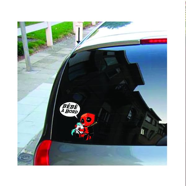 Deadpool Baby and Cow - Baby on Board Sticker