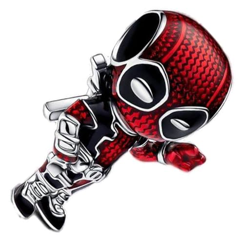 Deadpool Charm 925 Sterling Silver Bracelet Necklace