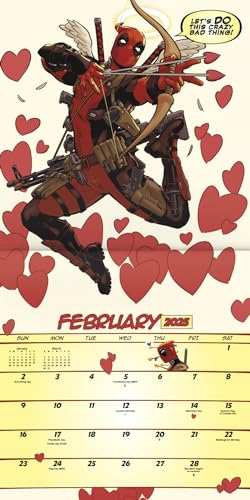 2025 Deadpool Marvel Wall Calendar