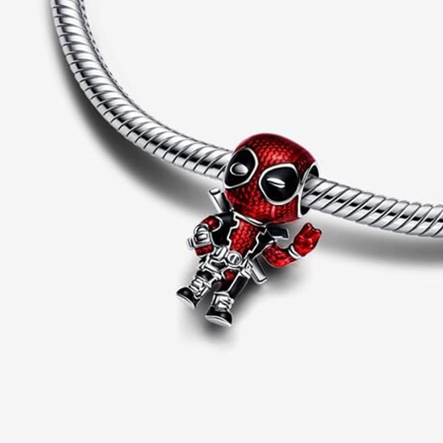 Deadpool Charm 925 Sterling Silver Bracelet Necklace