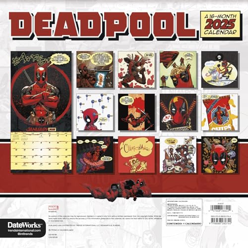 2025 Deadpool Marvel Wall Calendar