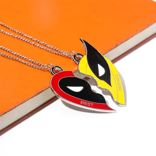 Deadpool & Wolverine Friendship Bracelets and Necklace Set