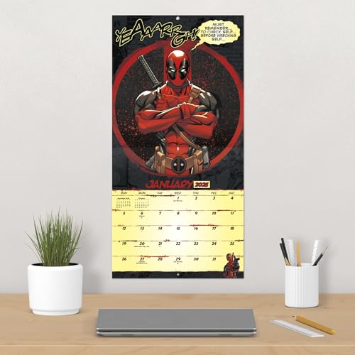 2025 Deadpool Marvel Wall Calendar