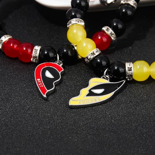 Deadpool & Wolverine Friendship Bracelets and Necklace Set