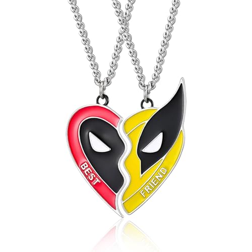 Deadpool & Wolverine Friendship Necklace Set