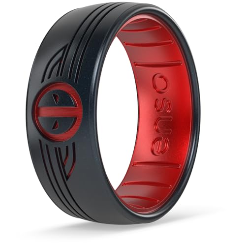 Deadpool Dualtone Silicone Ring - Size 9