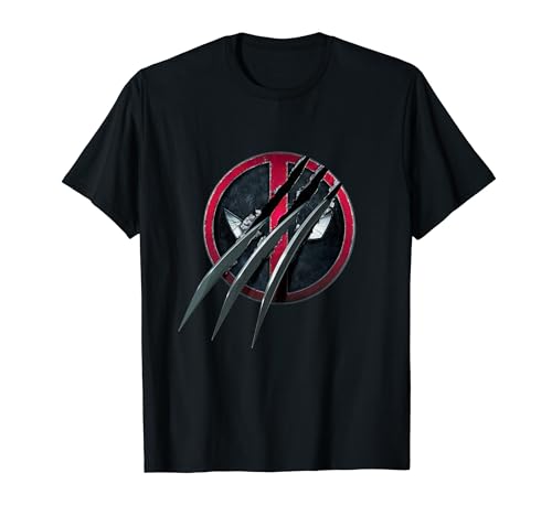 Deadpool & Wolverine Claw Split Logo T-Shirt
