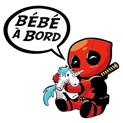 Deadpool Baby and Cow - Baby on Board Sticker
