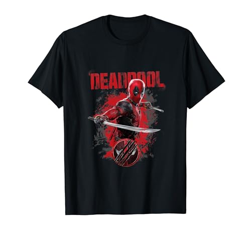 Deadpool & Wolverine Distressed Logo T-Shirt