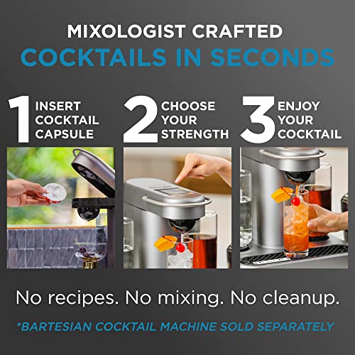 Bartesian 16-Pack Margarita Mixer Capsules for Cocktail Machine – Home Bar Mixology Cocktails Mix Pod Capsule Set To Use With the Bartesian Cocktail Drink Maker Machine