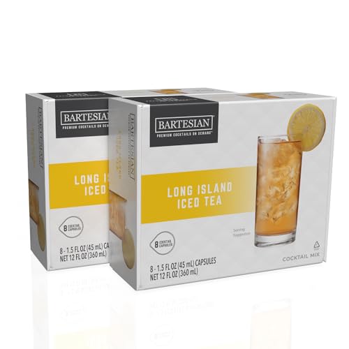 Bartesian 16-Pack Long Island Iced Tea Mixer Capsules for Cocktail Machine – Home Bar Mixology Cocktails Mix Pod Capsule Set To Use With the Bartesian Cocktail Drink Maker Machine