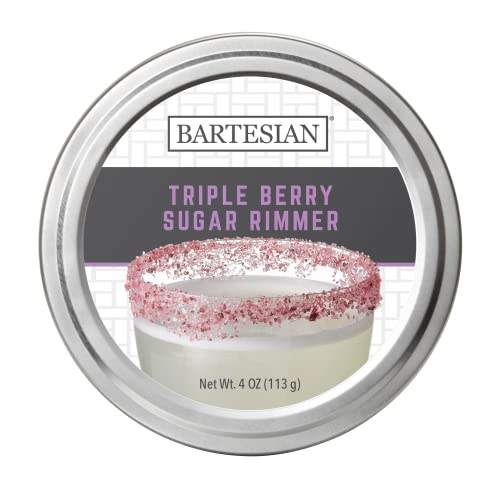 Bartesian Triple Berry Sugar Cocktail Glass Rimmer - Cocktails Glasses Sweet Rimming Garnish for Bar Drink Lemon Drop, Margaritas, Gimlets, Cosmopolitan - Home Bartending Mixology Supplies
