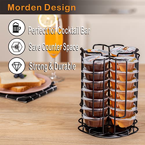 Flagship Cocktail Pod Holder for Bartesian Pod Storage Save Space Counter Black Metal Smooth Rotation Carousel (28 Pods Capacity)