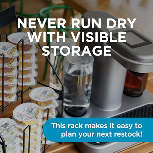 Bartesian Cocktail Capsules Holder Rack - Against-The-Wall Cocktails Capsule Storage Organizer Dispenser for Up to 36 Capsules - Home Bar Accessories for Cocktail Maker Machine - 10" x 6" x 16"