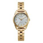 Citizen Women's Eco-Drive Dress Classic Watch in Gold-tone Stainless Steel, White Dial (Model: EM0682-74A)