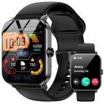 Smart Watch, 1.85" HD Smartwatch for Men Women (Answer/Make Calls), Fitness Watch with Heart Rate/Sleep/IP68 Waterproof/120+ Sports Modes/Spo2 Monitor, Pedometer, Android Smart Watch for Android iOS