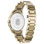 Citizen Women's Eco-Drive Dress Classic Arezzo Diamond Watch in Gold tone Stainless Steel, White Dial (Model: EM0882-59A)