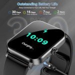 Smart Watch, 1.85" HD Smartwatch for Men Women (Answer/Make Calls), Fitness Watch with Heart Rate/Sleep/IP68 Waterproof/120+ Sports Modes/Spo2 Monitor, Pedometer, Android Smart Watch for Android iOS