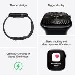 Apple Watch Series 10 [GPS + Cellular 46mm case] Smartwatch with Slate Titanium Case with Black Sport Band - M/L. Fitness Tracker, ECG App, Always-On Retina Display, Water Resistant
