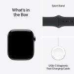 Apple Watch Series 10 [GPS + Cellular 46mm case] Smartwatch with Slate Titanium Case with Black Sport Band - M/L. Fitness Tracker, ECG App, Always-On Retina Display, Water Resistant