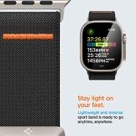 Spigen Lite Fit Ultra Strap Designed for Apple Watch Band Compatible with Ultra 2/1 49mm, Series 10 46mm, 9/8/7 45mm, SE2/SE/6/5/4 44mm, 3/2/1 42mm Nylon Solo Loop - Black
