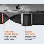 Spigen Lite Fit Ultra Strap Designed for Apple Watch Band Compatible with Ultra 2/1 49mm, Series 10 46mm, 9/8/7 45mm, SE2/SE/6/5/4 44mm, 3/2/1 42mm Nylon Solo Loop - Black