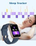 RUIMEN Smart Watches for Women Men (Answer/Make Calls) Compatible with iPhone/Android Phones, 1.85" HD Screen Fitness Tracker Heart Rate Monitor 100+ Sports Tracker Watch Waterproof (Blue)