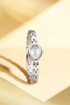 JIANDUN Vintage Women's Oval Bracelet Watch, Waterproof Stainless Steel Band with Adjustment Tool, Retro Ladies Quartz Wristwatch, Perfect for Daily Wear and Special Occasions (All Silver)