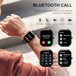 Smart Watch for Men Women, 1.96"HD Smartwatch (Answer/Make Call) with Heart Rate/Sleep Monitor/Pedometer/Spo2, 2025 New Fitness Watch 113+ Sport Modes, IP68 Waterproof Activity Tracker for Android iOS